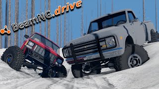 Boosting 900HP Duramax C10 Through Snow! - BeamMP