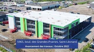 À louer: 5965 des Grandes Prairies, St-Léonard - Avancement des travaux : Octobre 2022