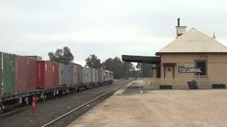 Australian Trains: POTA #9371 Deniliquin Rice train arrives at Tocumwal