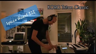 Live Jam! Space Quest III Theme... Yamaha Reface CS, Korg Triton and Alesis SR-16