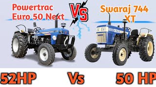 Powertrac Euro 50 Next Vs Swaraj 744 XT | Tractor Comperison 🔥🔥🔥😮😮