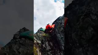 Roster member Jokke Sommer on a wingsuit flight thanks to his backpack #Wingsuit #Basejumping