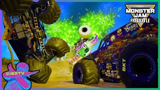 Monster Jam CRAZY Racing, Freestyle, Crashes, & High Speed Jumps #14 | GRAVE DIGGER | Monster Truck