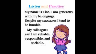 English language learning | listen and practice | my personality