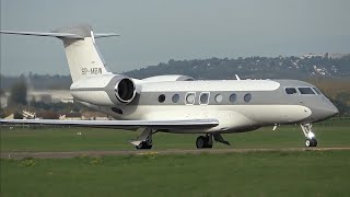 Gulfstream G500 SP-MBW Takeoff at Bourget Airport