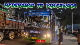 Hyderabad to Vijayawada Travel Vlog | Intercity Smart Bus AC Seater Experience👎👎