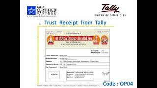 OP04 : Trust Receipt Print | OP04: Trust Print | Donation Receipt for Trust, Temple, Jain etc..