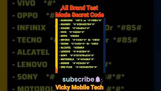 All Brand Test Mode Secret Code #mobilerepair #tech #technology #youtubeshorts #shorts