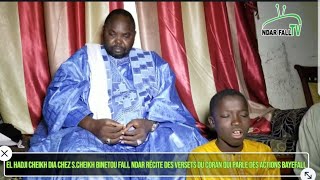 El hadji Cheikh Dia chez S.Cheix Binetou Fall récite le verset du Coran qui parle des actions BayFal