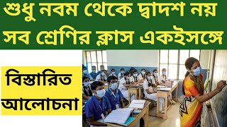 শুধু নবম থেকে দ্বাদশ নয়, ঝুঁকি নিয়েই সব শ্রেণির ক্লাস একইসঙ্গে শুরু হচ্ছে এই রাজ্যে,wb NEWS today