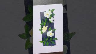 Easy flowers acrylic painting!! #acrylicpainting #easypainting #painting