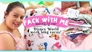 PACK WITH ME | To Disney World Family of 5! Prep & Packing tips!