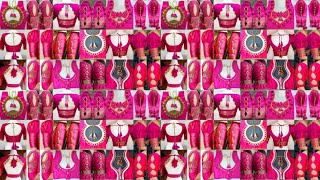 💓pink colour blouse designs 2024/pink blouse designs/blouse back neck designs and sleeves design