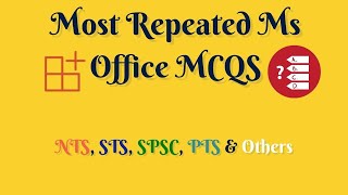 Most Repeated Ms office Mcqs