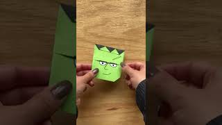 Frankenstein de papel #halloween #halloween2023 #halloweendecor #diy #origami #papercraft