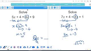 Solving linear equations with double sided unknown