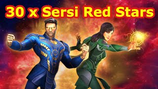 30 x Sersi Red Stars and Elites Opening | Ability Overview | Marvel Strike Force - Free to Play