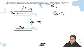 Пароход движется по реке против течения со скоростью 5 м/с относительно берега - №22628