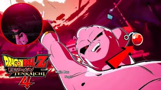 RED POTARA KID BUU IS A MENACE IN TENKAICHI 4!!!