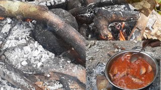 ROAST BREAD FRUIT W TIN MACKEREL IN THE HILL and doing construction