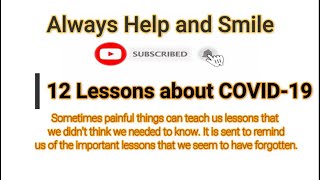 12 Lessons about COVID-19