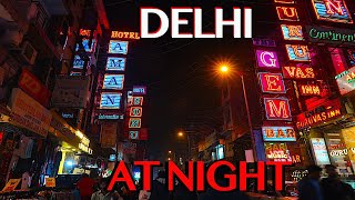 Delhi NIGHTLIFE | Main Bazaar at NIGHT | Paharganj Walking Tour | Budget Backpacking