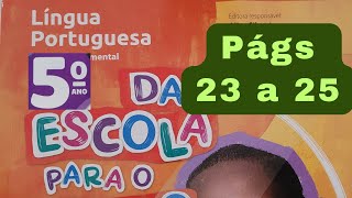 Da escola para o mundo - Língua Portuguesa   5° ano - págs 23 a 25 - Formação de palavras