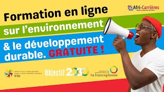 Inscription étape par étape à la Formation en ligne sur l’environnement et le développement durable