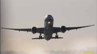 Jet Airways Boeing 777-300ER departing schiphol airport on RW36L