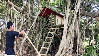 (Full Video) 2 HARI MEMBUAT RUMAH SEDERHANA DI ATAS POHON ANGKER & RUMAH CANTIK DAN MUNGIL