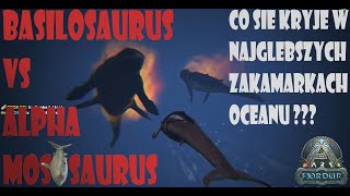 Ark Survival Evolved Fjordur- UNDERWATER CAVE !!! ALPHA MOSASAURUS ATTACK! TUSO AND PLESIO DEAD