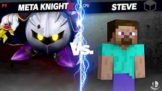 What if Brawl Meta Knight fought Steve in Smash Ultimate?