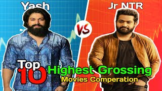 Yash 🆚 Jr Ntr Top 10 Highest Grossing Movies Comparison 😱l Highest Grossing Indian Movies