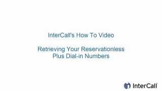 How to Look Up Dial-In Numbers for Your InterCall Conference Call