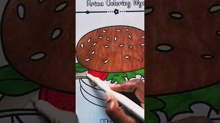 Arina Coloring Wyo | Coloring a Delicious Burger 🍔 Fun & Easy #shots