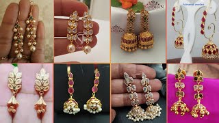 ✨simple and beautiful jhumka design collections,Butta earrings. గోల్డ్ కమ్మలు (सोने के झुमके).🥀