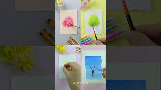 The Four Seasons Acrylic Painting #shorts #youtubeshorts #painting