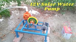 How to Make Flywheel Solar water pump 12v And Install 12v Solar Water Pump