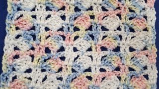 CROCHET EASY TEXTURED STITCH. REVERSIBLE, TWO ROW REPEAT.