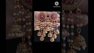 Beautiful fancy earing design #shorts #puja's creations