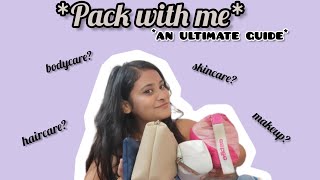 Pack with me for a Trip - Skincare and Makeup essentials👝 Saakshi Shrestha❤️