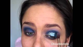 Katy Perry Glittery Blue Smokey Eye