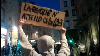 Lyon. Le 49-3 révolte le peuple.16 mars. Manif spontanée