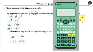 Pythagore - Ex 6 - 3ème