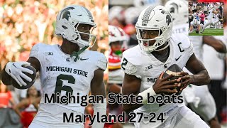 Michigan State beats Maryland 27-24 - College Football Week 2 Recap