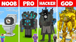 Minecraft SKIBIDI TOILET MULTIVERSE CHALLENGE: NOOB vs PRO vs HACKER vs GOD in Minecraft / Animation