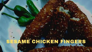 Quick, easy & Delicious Recipe..Fried Sesame Chicken Fingers..Crunchy Sesame Chicken recipe..