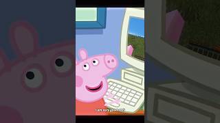 Peppa Pig Play Minecraft, But Creeper Aw man!🤣  #minecraft #shorts