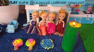 என்னது 😲 இது எல்லாம் clay வச்சு பண்ணதா 🤔💥 Barbie show tamil|Barbie story tamil|Barbie videos tamil