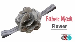 How to Make a Fabric Mesh Flower - TheRibbonRetreat.com